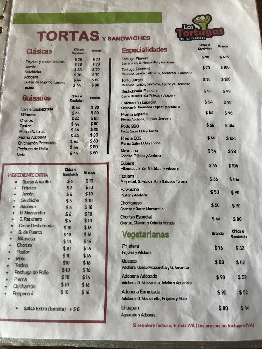 Las Tortugas Menu - Image 5